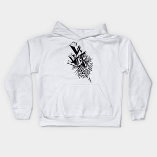 Abstract doodle line Kids Hoodie